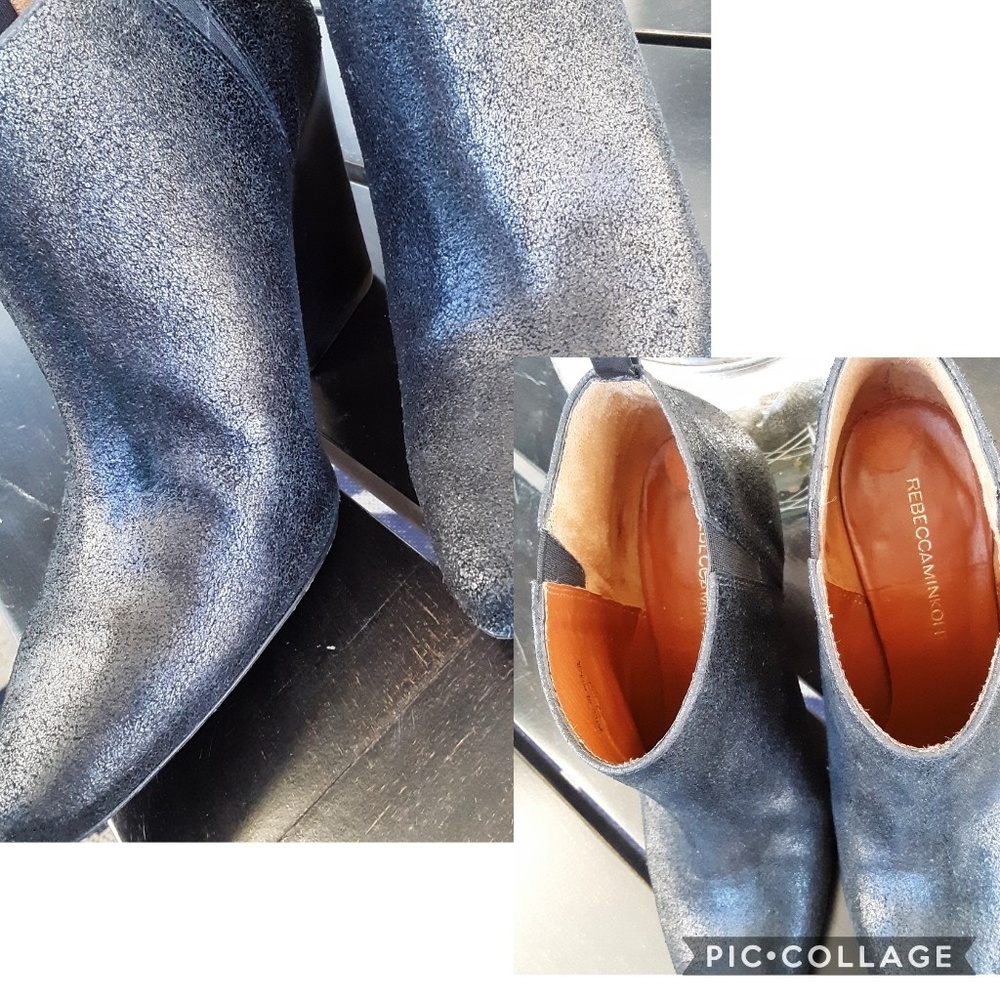 Rebecca Minkoff Glazed Black Suede Ankle Booties 8 - Picture 8 of 8